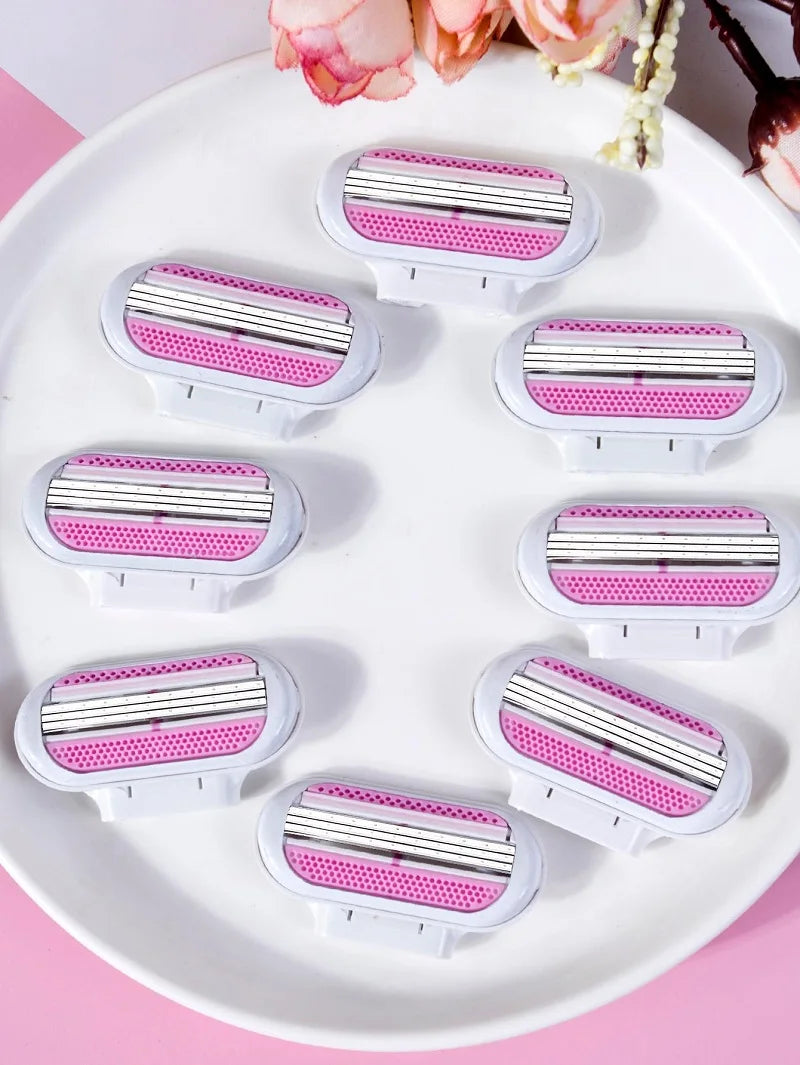 4/8 Bıçaklı Kadın Güvenlikli Tıraş Makinesi – Yüz, Bacak, Koltuk Altı ve Bikini Bölgesi Tıraş Makinesi