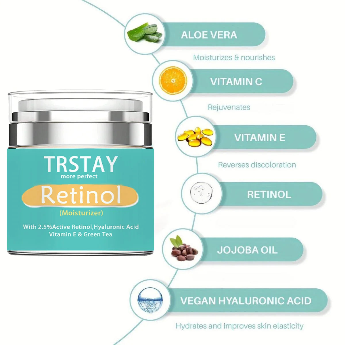 Anti-Aging Face Cream
Miracle Retinol Whitening Serum | 2.5% Retinol | Hyaluronic Acid | Vitamin E | Skin Care