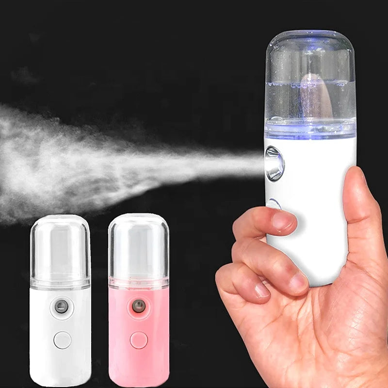 30ml Mini Taşınabilir Nemlendirici - Şarj Edilebilir Nano Yüz Spreyi ve Soğuk Sis Makinesi"