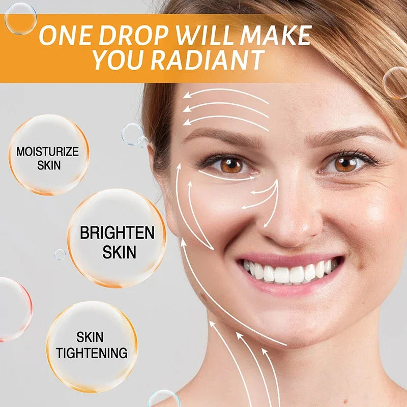 C Vitamini ve Retinol Koyu Leke Giderici Serum – Beyazlatıcı ve Çil Soldurucu Kırışıklık Karşıtı Öz