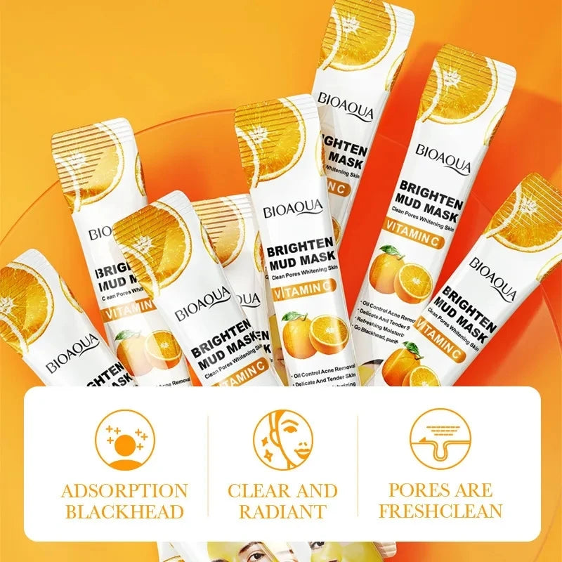 C Vitamini Kil Maskeleri: 30 Adet Salatalık Nemlendirici ve Yaşlanma Karşıtı Beyazlatıcı Maskeler