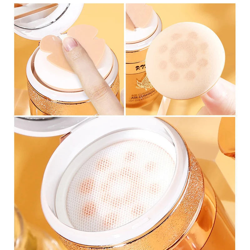 Air Cushion BB Krem Kelebek Pudra Puf Nemlendirici Fondöten