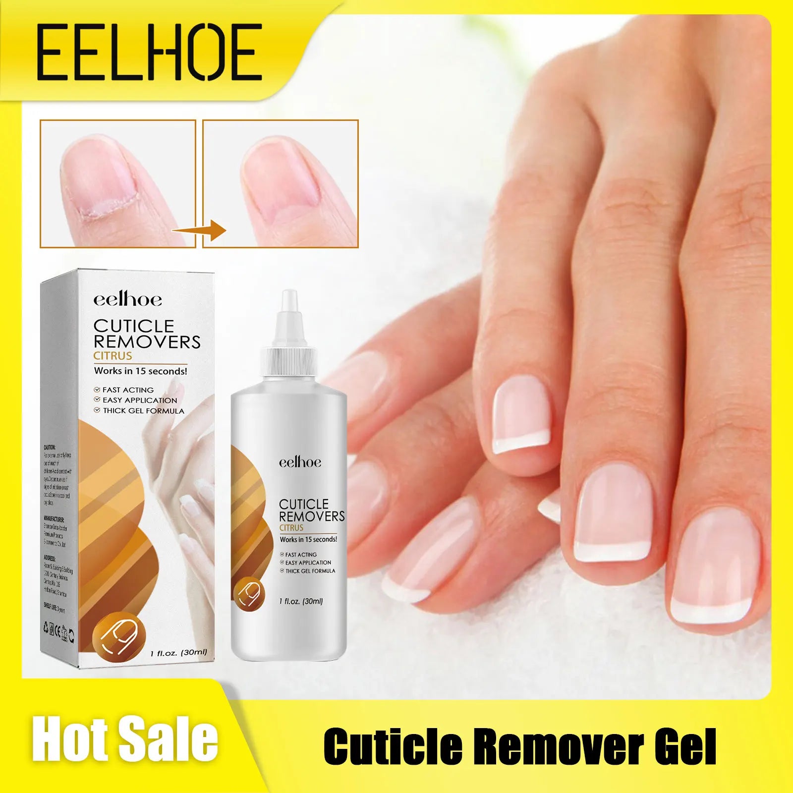 Cuticle Remover Gel – Exfoliant & Moisturizing Treatment for Nail Care