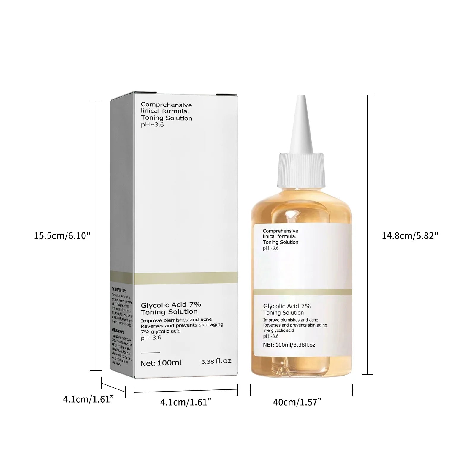 100ml Glycolic Acid 7% Toning Solution | Removes Acne | Moisturizes Skin | Rejuvenating Lotion