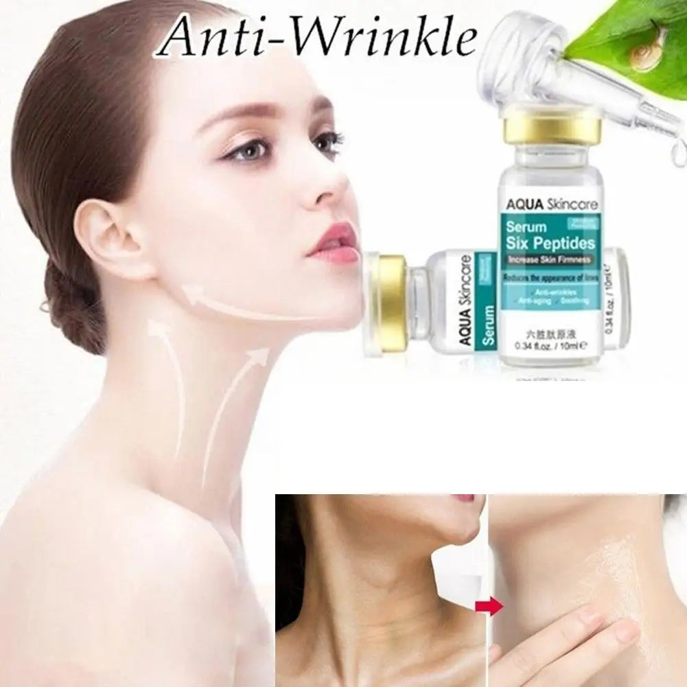 10ml Altı Peptit Serum | Sıvı Koenzim Q10 | Hyaluronik Asit | Kırışıklık Karşıtı | VC Beyazlatma | Kolajen Yüz Germe | Cilt Bakım Kremi