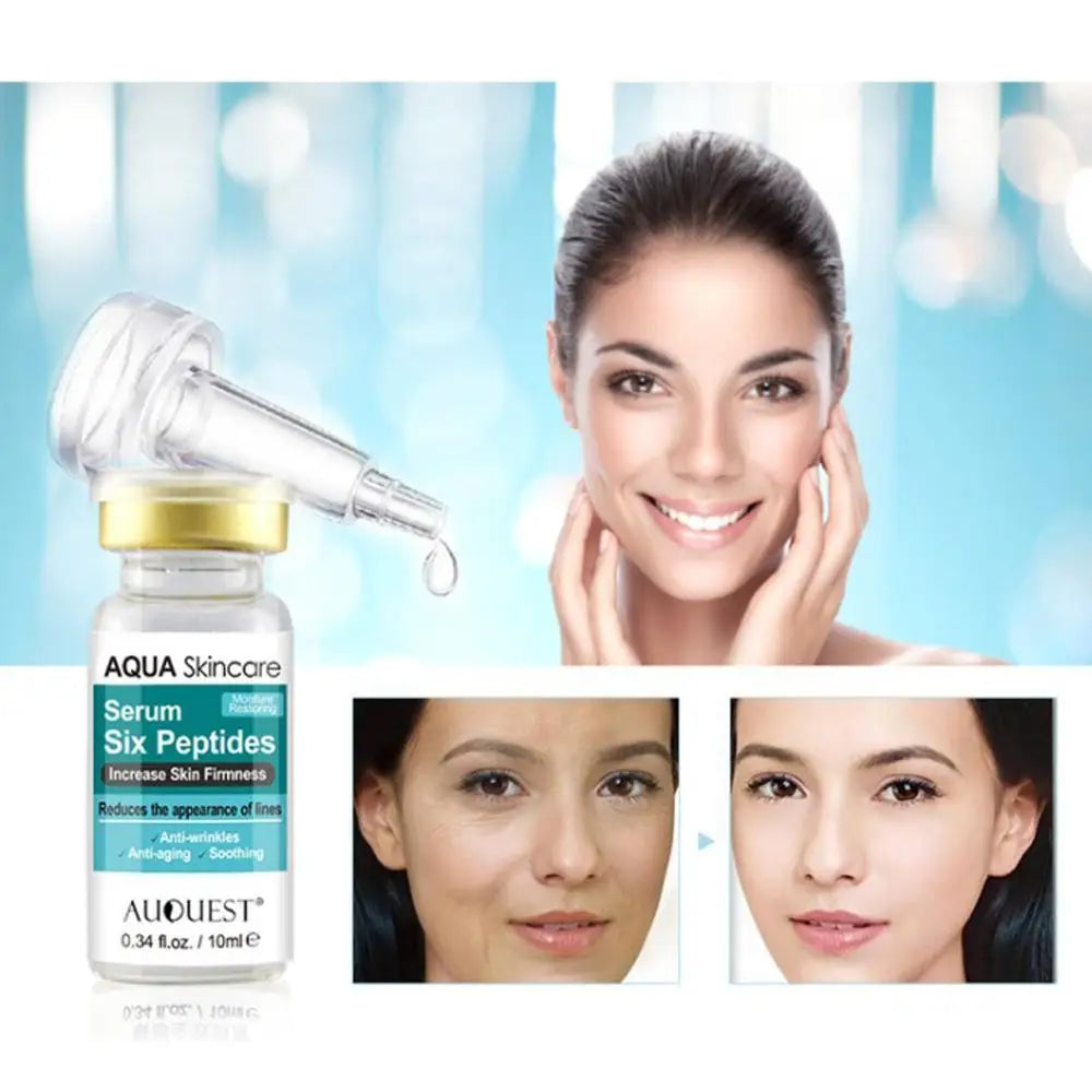 10ml Altı Peptit Serum | Sıvı Koenzim Q10 | Hyaluronik Asit | Kırışıklık Karşıtı | VC Beyazlatma | Kolajen Yüz Germe | Cilt Bakım Kremi