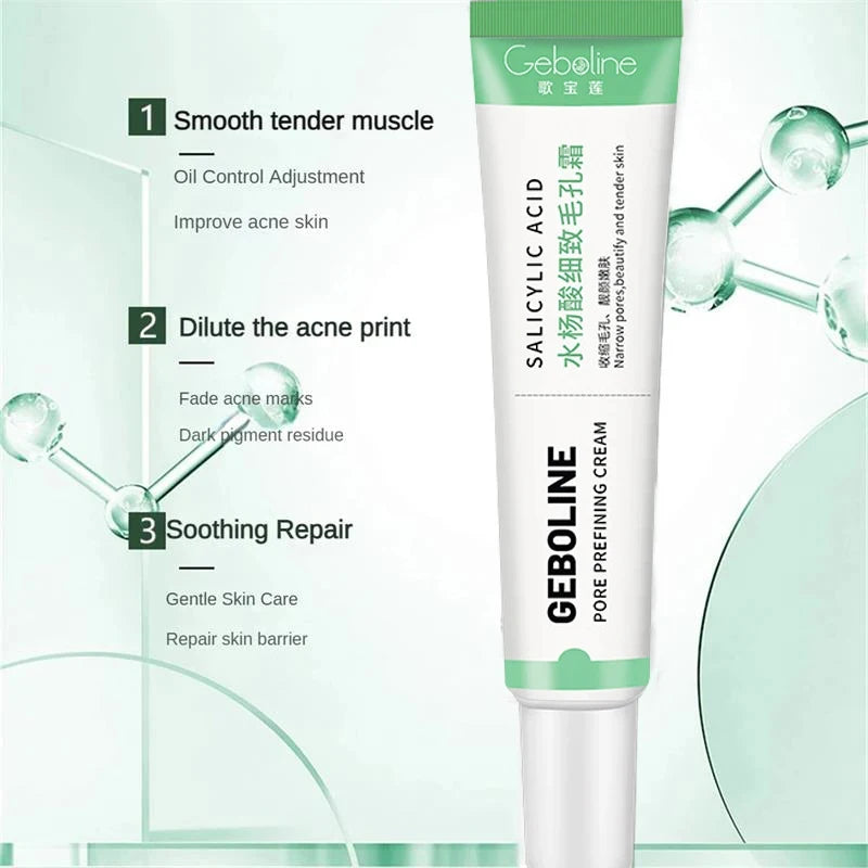 Salicylic Acid Pore Shrinking Cream | Quick Blackhead Removal | Smooths Skin, Tightens Face | Eliminates Large Pores | Korean Skincare Product