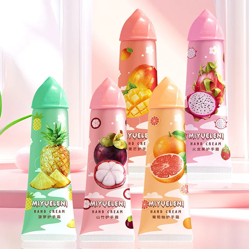 Fruit Hand Cream Set – Moisturizing & Nourishing (10pcs x 30g)