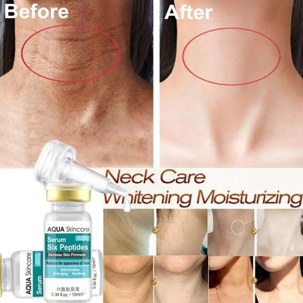 10ml Altı Peptit Serum | Sıvı Koenzim Q10 | Hyaluronik Asit | Kırışıklık Karşıtı | VC Beyazlatma | Kolajen Yüz Germe | Cilt Bakım Kremi