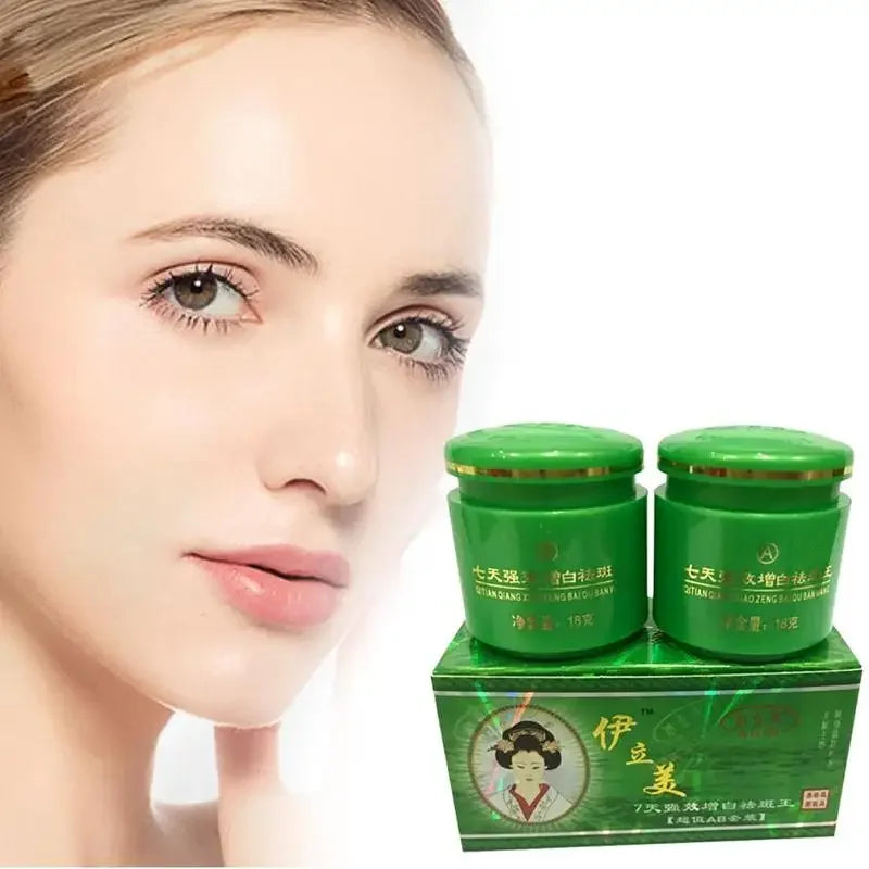 7 Günlük Yüz Beyazlatıcı Krem Seti – Pigment Karşıtı ve Çil Melazma Beyazlatıcı Cilt Bakımı (18g+18g)