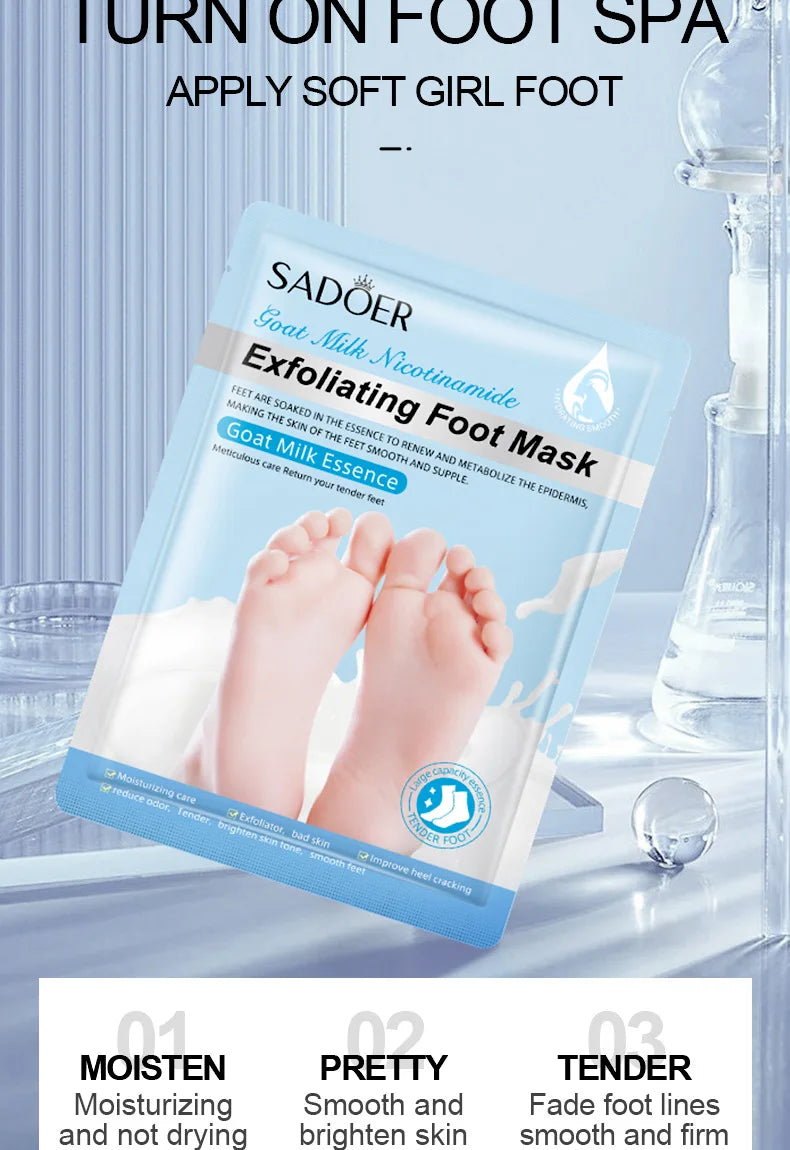 3 Çift Lavanta Ayak Peelingi Ayak Maskesi – Pedikür SPA, Nemlendirici ve Ölü Deri Temizleyici