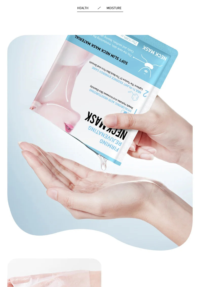 20 Adet Hyaluronik Asit Boyun Maskesi – Kolajen Sıkılaştırıcı ve Besleyici, Aydınlatıcı ve Nemlendirici