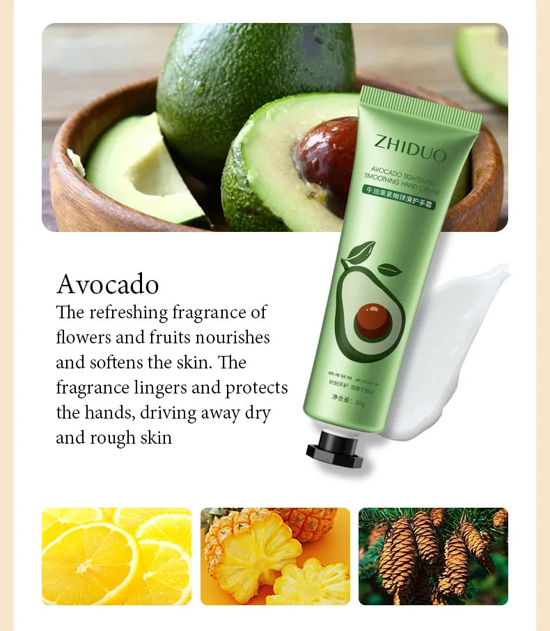 Fruit & Flower Fragrance Hand Cream – Moisturizing & Nourishing for Rough Hands (10pcs)