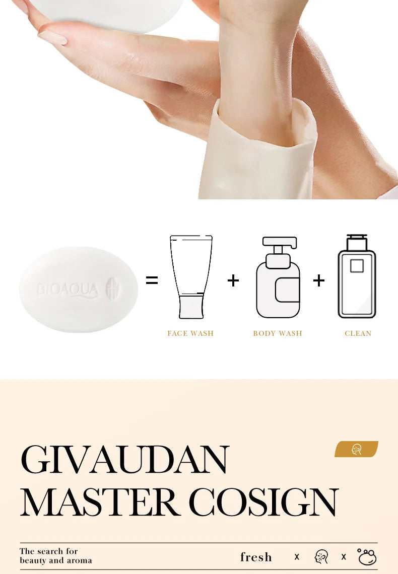 White Rice Raw Pulp Facial Soap – Moisturizing & Oil Control Handmade Face and Body Soap