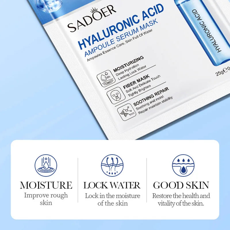 24 Ayar Altın ve Hyaluronik Asit Yüz Maskeleri – Sıkılaştırıcı, Nemlendirici ve Aydınlatıcı Bakım