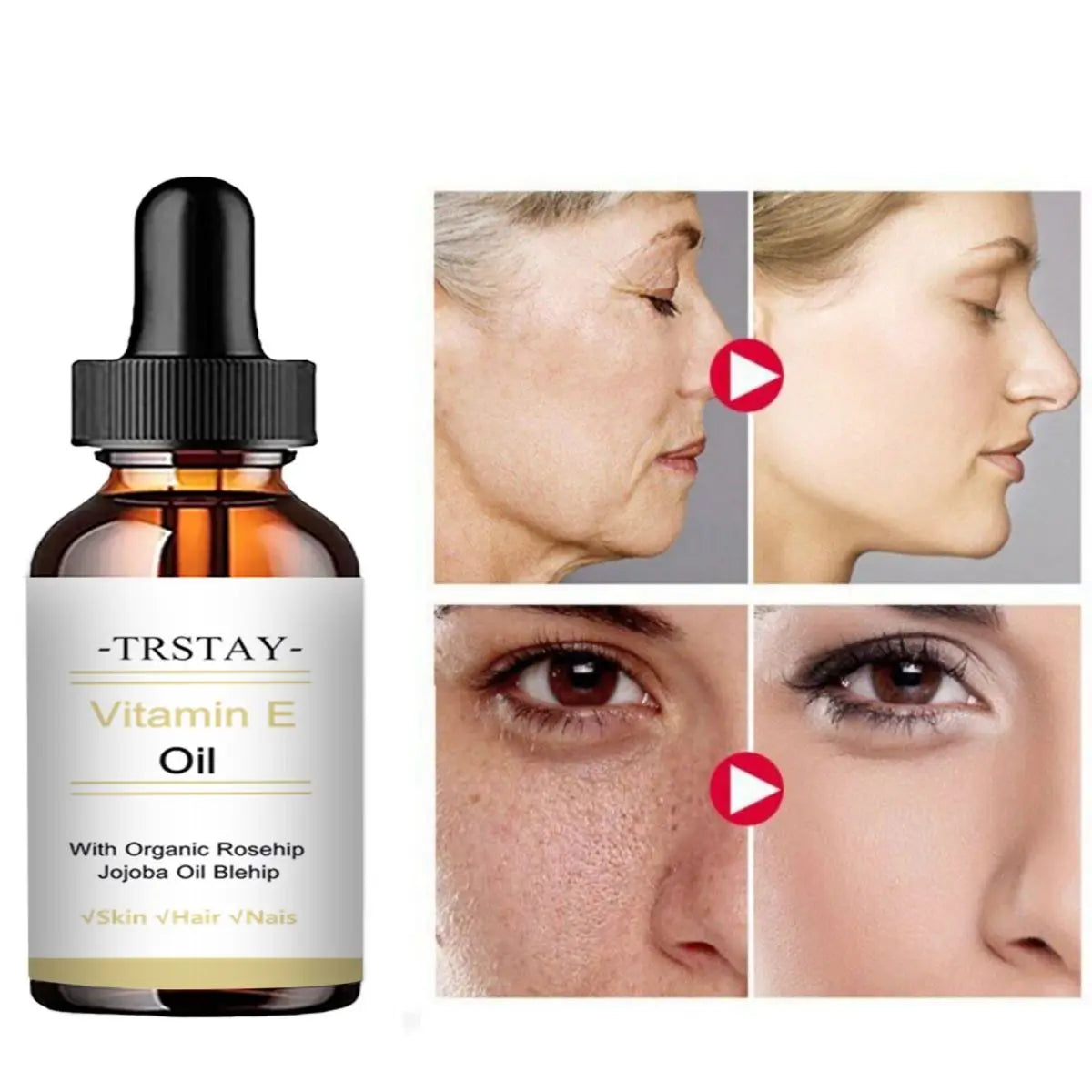 E Vitamini ve Jojoba Aydınlatıcı Yağ | Cilt Sıkılaştırıcı ve Nemlendirici Esansiyel Yağ