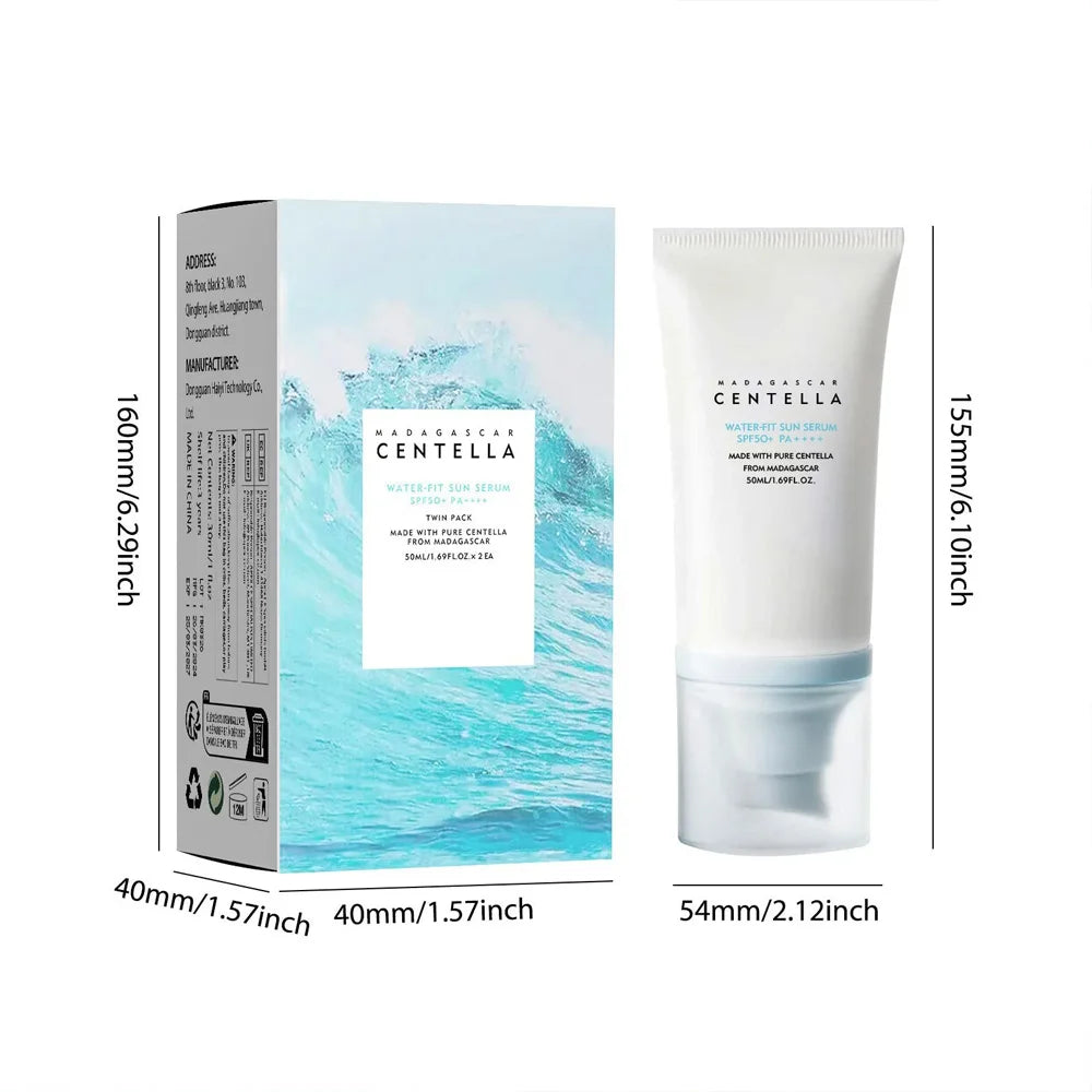 50+ Facial Sunscreen – Centella Sunblock & Skin Brightening Moisturizer