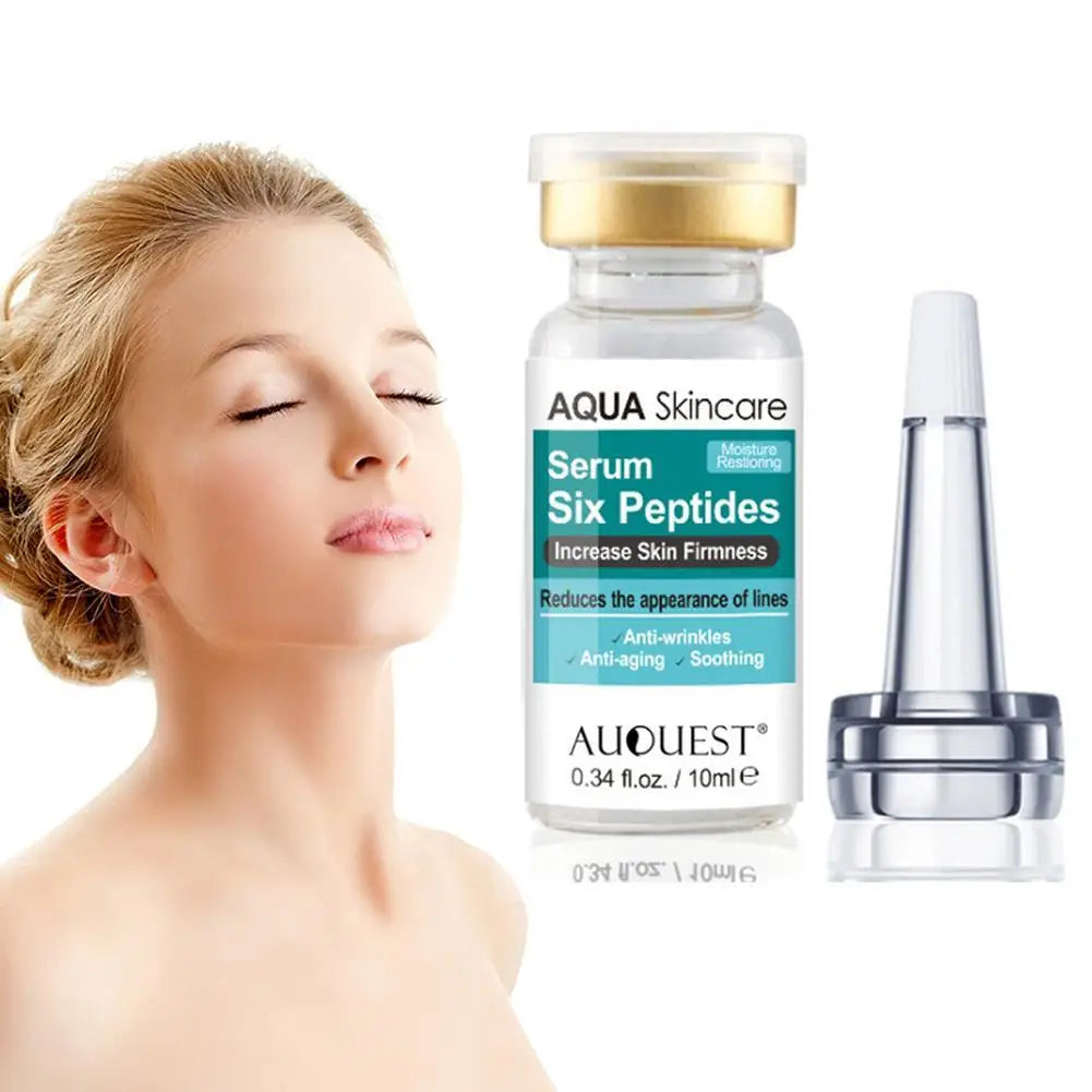 10ml Altı Peptit Serum | Sıvı Koenzim Q10 | Hyaluronik Asit | Kırışıklık Karşıtı | VC Beyazlatma | Kolajen Yüz Germe | Cilt Bakım Kremi