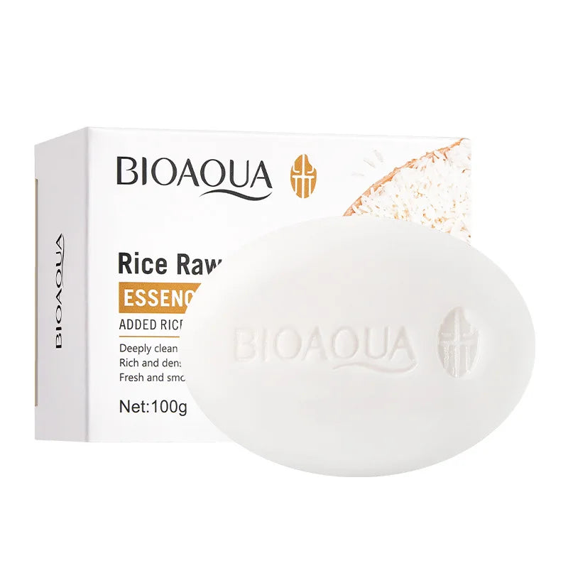 White Rice Raw Pulp Facial Soap – Moisturizing & Oil Control Handmade Face and Body Soap