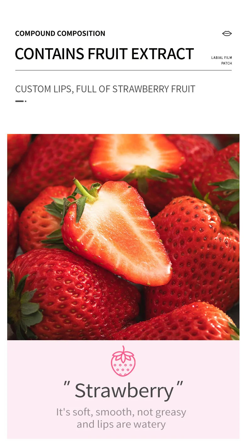 50 Parçalı SADOER Fruits Nemlendirici Dudak Maskesi Seti | Besleyici, Nemlendirici, Dolgunlaştırıcı | Kristal Kolajen Jel Dudak Yamaları