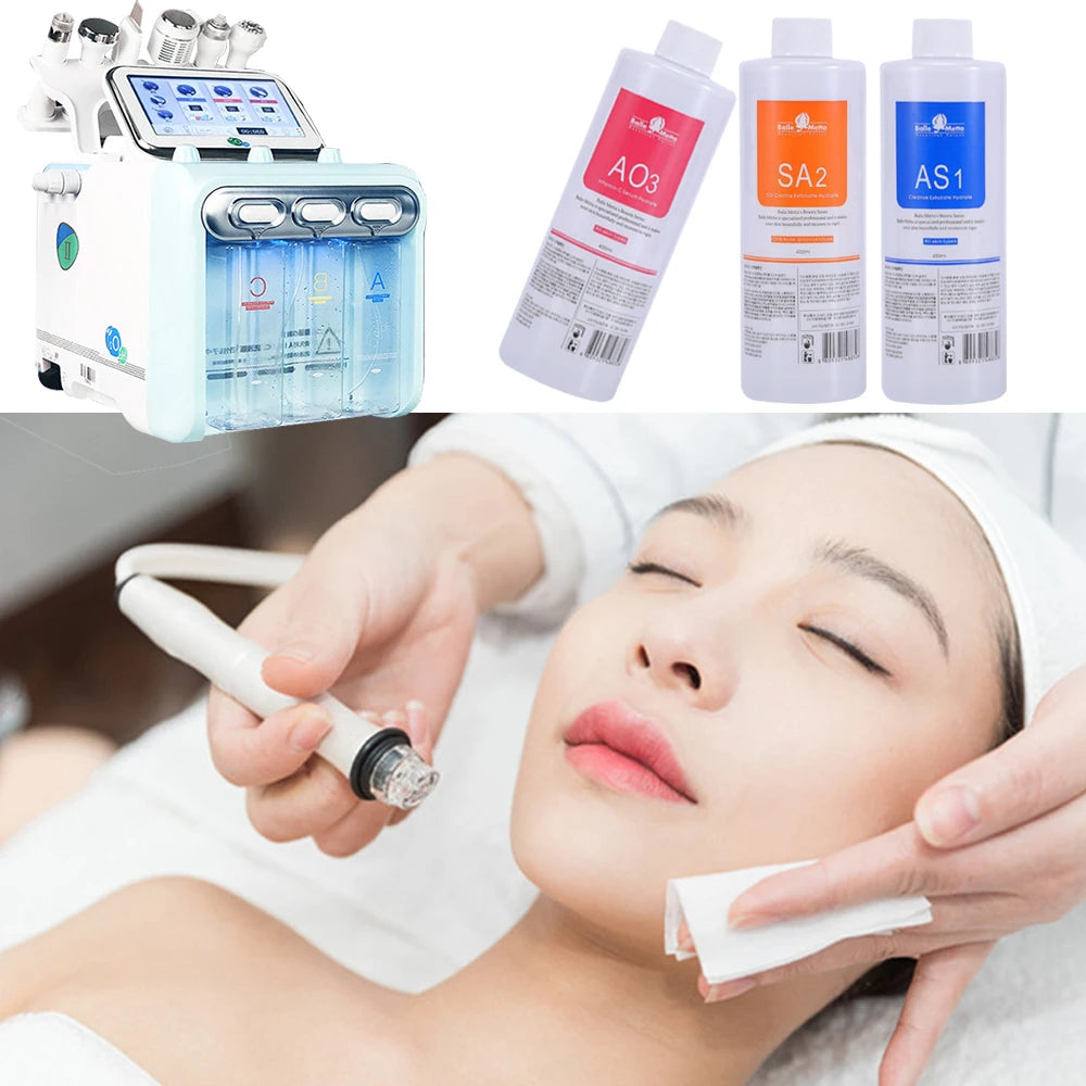3 adet/grup 1200ML Hydra Sıvı Yüz Serumu | Yüz Aqua Peel Solüsyonu | AS1, SA2, AO3 | Güzellik Makinesi İçin | Cilt Bakımı, Derin Temizlik