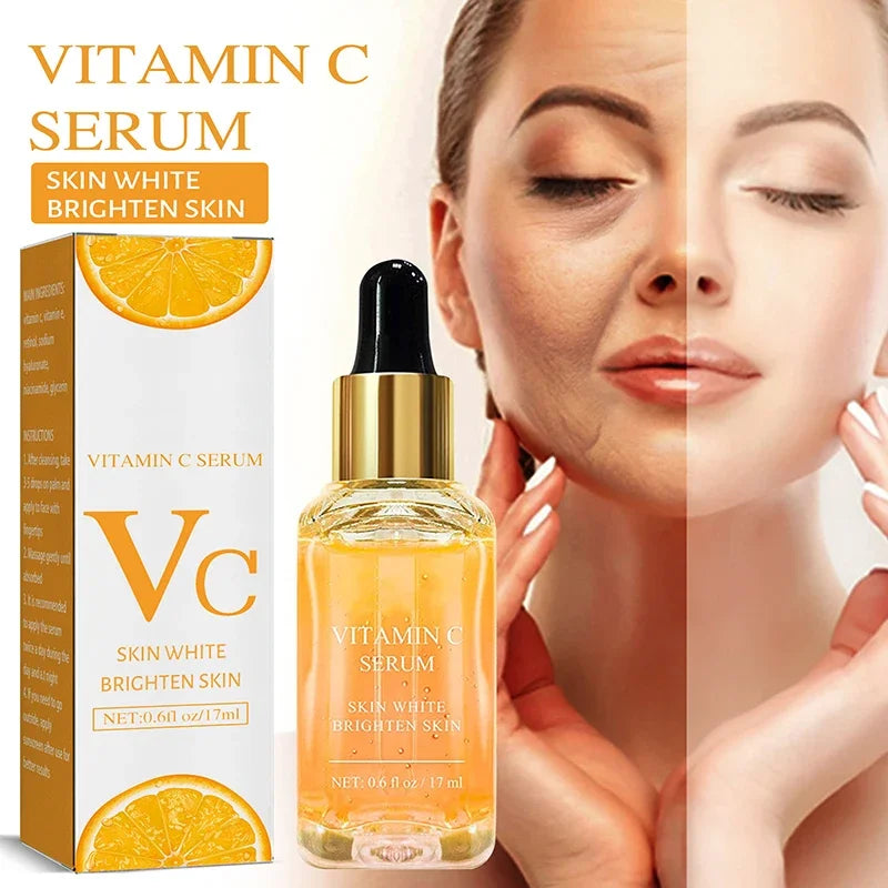 C Vitamini ve Retinol Koyu Leke Giderici Serum – Beyazlatıcı ve Çil Soldurucu Kırışıklık Karşıtı Öz