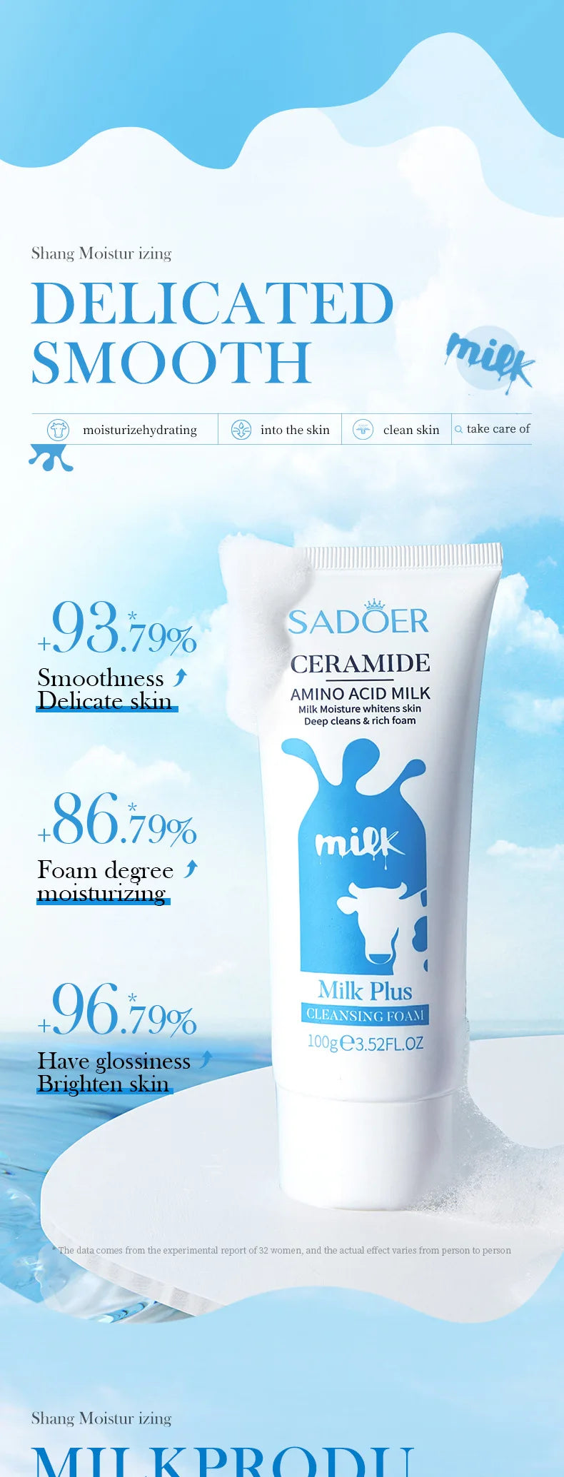 Milk Facial Cleanser – Nourishing & Brightening Foam Face Wash