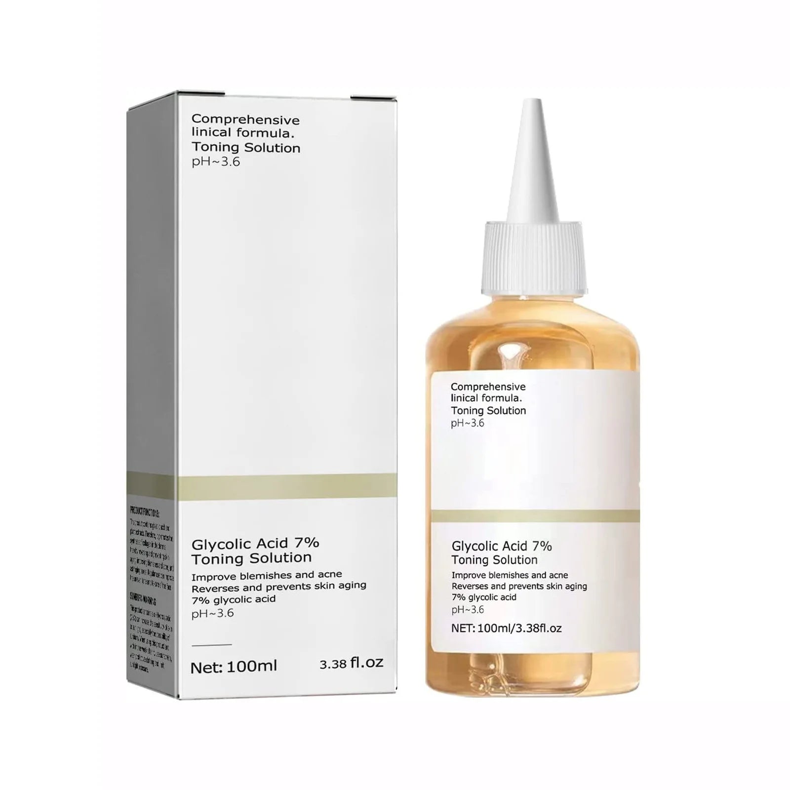 100ml Glycolic Acid 7% Toning Solution | Removes Acne | Moisturizes Skin | Rejuvenating Lotion