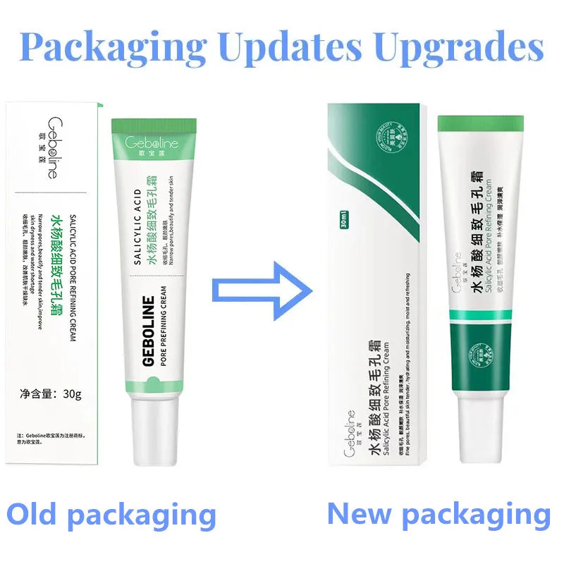 Salicylic Acid Pore Shrinking Cream | Quick Blackhead Removal | Smooths Skin, Tightens Face | Eliminates Large Pores | Korean Skincare Product