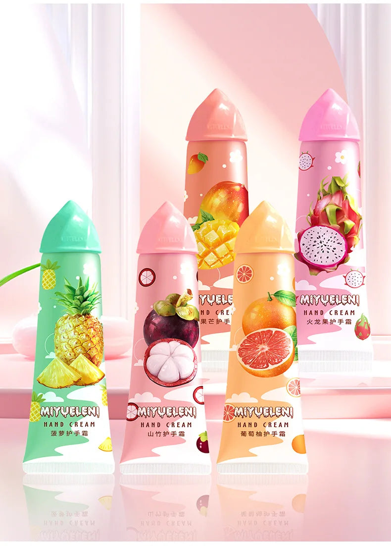 Fruit Hand Cream Set – Moisturizing & Nourishing (10pcs x 30g)