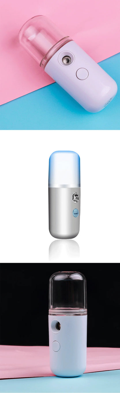 30ml Mini Taşınabilir Nemlendirici - Şarj Edilebilir Nano Yüz Spreyi ve Soğuk Sis Makinesi&quot;