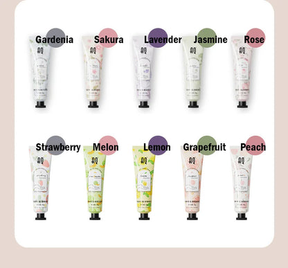 Flower &amp; Fruit Fragrant Hand Cream Set – Moisturizing &amp; Nourishing (10pcs)