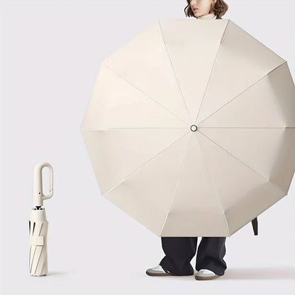 StormGuard 30X Rüzgar Geçirmez Katlanır Şemsiye – Büyük Tokalı Saplı Güçlendirilmiş 105CM