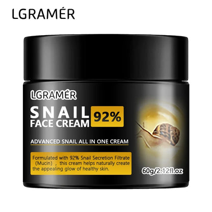 Anti-Wrinkle Snail Face Cream | Collagen Moisturizing | Nourishes, Repairs Damaged Skin | Lifts, Firms, Smooths | Brightening, Whitening Skincare