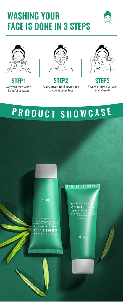 Centella Deep Cleaning Foam Facial Cleanser – Moisturizing &amp; Nourishing