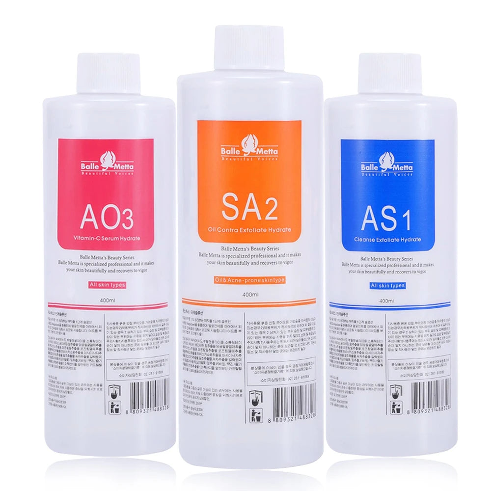 3 adet/grup 1200ML Hydra Sıvı Yüz Serumu | Yüz Aqua Peel Solüsyonu | AS1, SA2, AO3 | Güzellik Makinesi İçin | Cilt Bakımı, Derin Temizlik