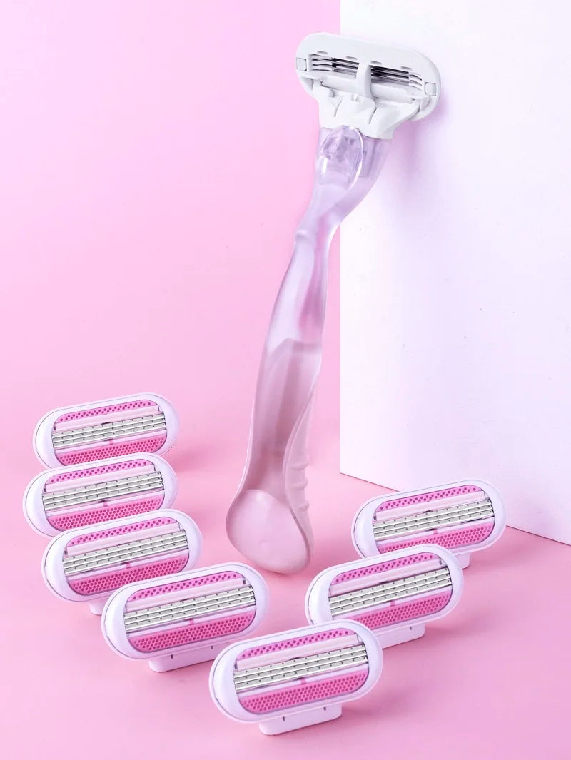 4/8 Bıçaklı Kadın Güvenlikli Tıraş Makinesi – Yüz, Bacak, Koltuk Altı ve Bikini Bölgesi Tıraş Makinesi