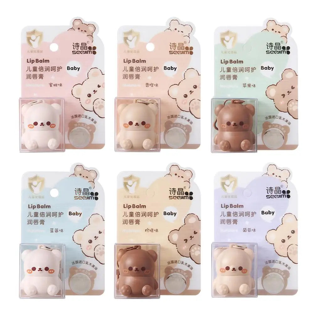 Children’s Fruity Lip Balm – Cute Little Bear Lip Balm for Baby, Moisturizing &amp; Anti-Dry