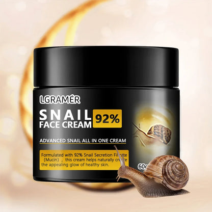 Anti-Wrinkle Snail Face Cream | Collagen Moisturizing | Nourishes, Repairs Damaged Skin | Lifts, Firms, Smooths | Brightening, Whitening Skincare