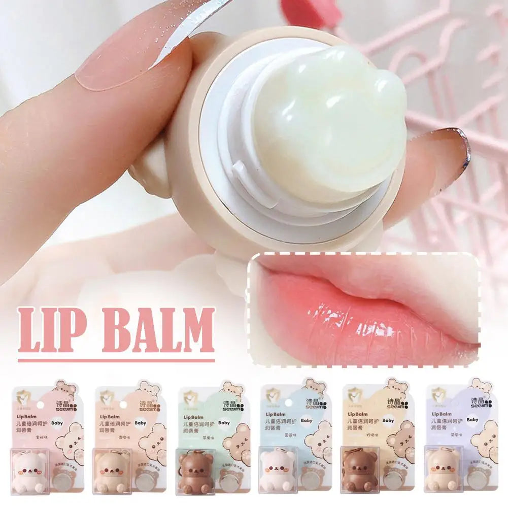 Children’s Fruity Lip Balm – Cute Little Bear Lip Balm for Baby, Moisturizing &amp; Anti-Dry
