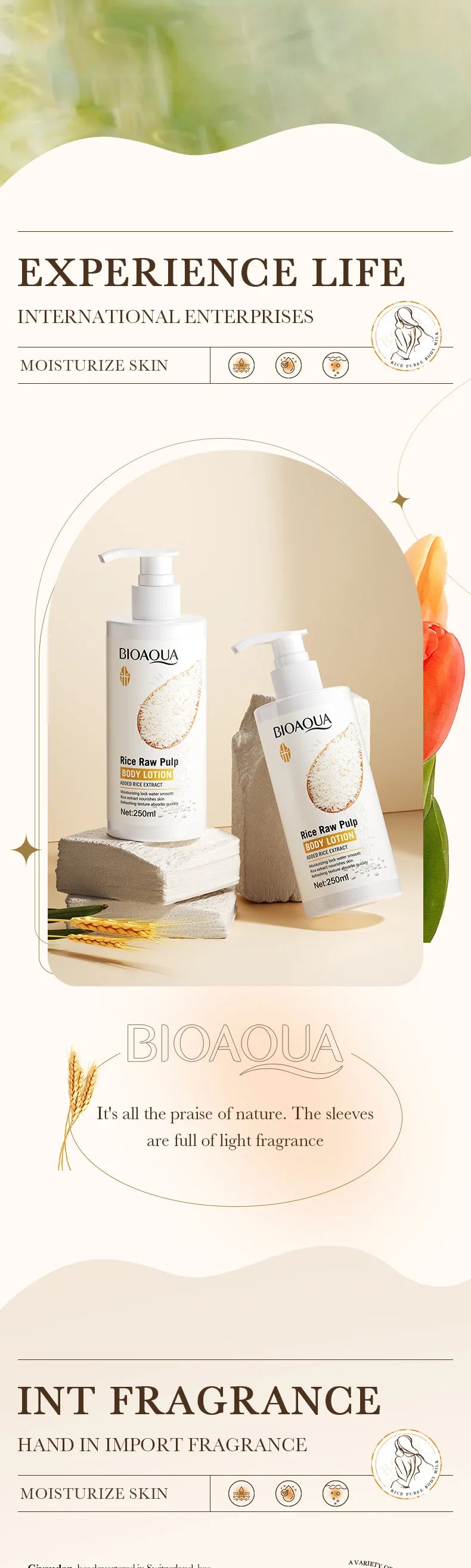 Beyaz Pirinç Vücut Losyonu – Peeling ve Aydınlatıcı Cilt Bakımı
