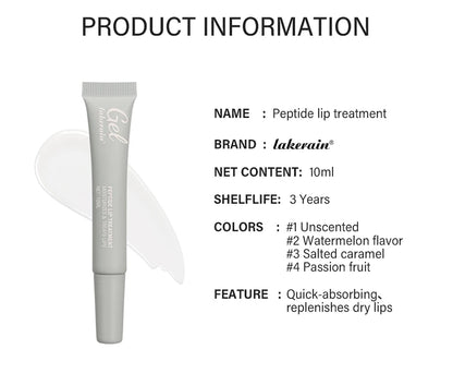 Moisturizing Peptide Lip Treatment | Lip Mask Gel | Removes Dead Skin | Lipstick Base | Lip Cream | Lip Care Mask | 10ml | 1 Piece
