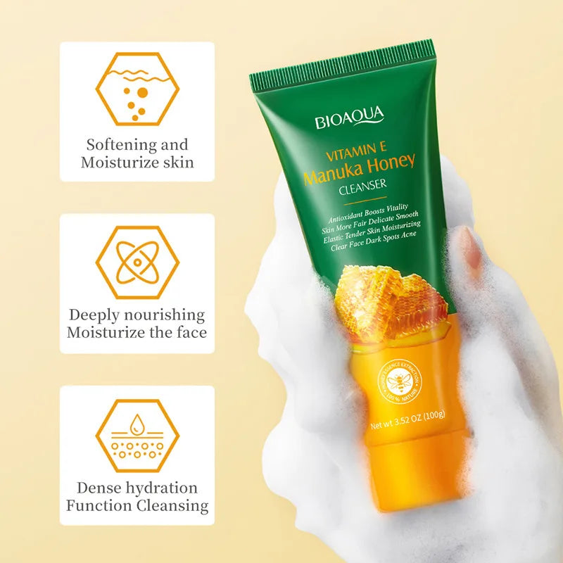 Honey Facial Cleanser – Hydrating &amp; Nourishing Foam Face Wash