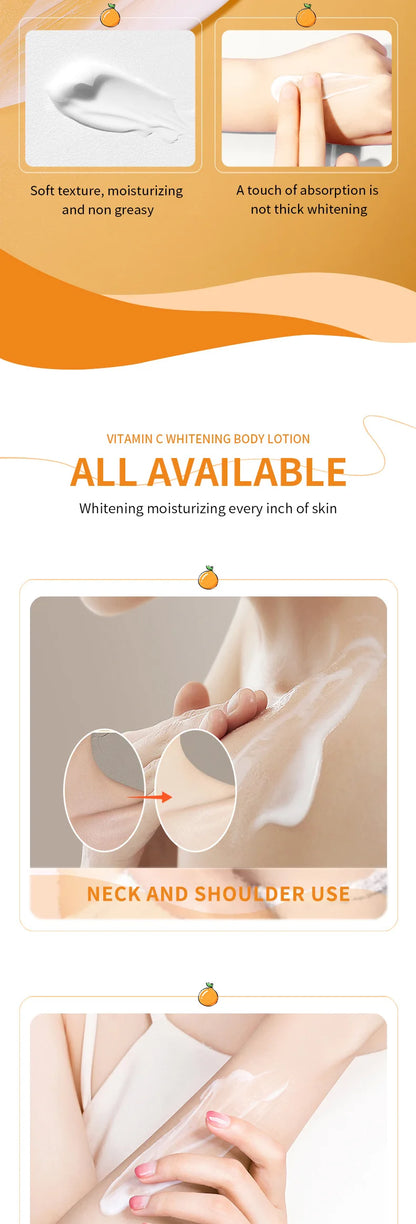 C Vitamini Vücut Losyonu – Nemlendirici ve Peeling Etkili Cilt Bakım Kremi