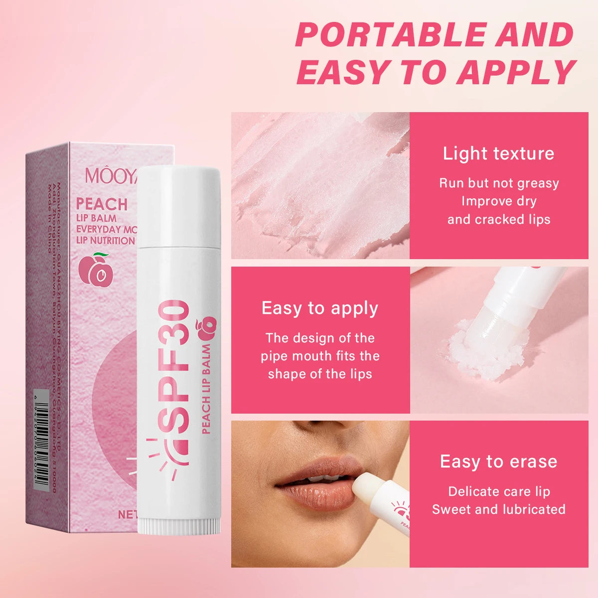Juicy Peach Lip Balm Set

4/8/12pcs | Lasting Nourishment &amp; Moisture | Daily Care for Men &amp; Women