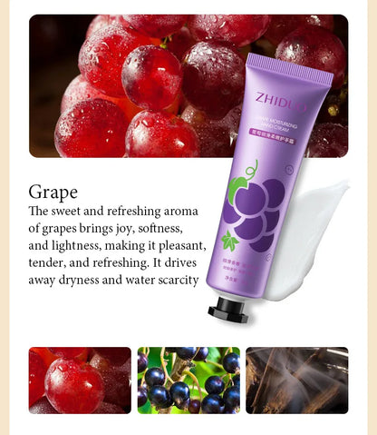 Fruit &amp; Flower Fragrance Hand Cream – Moisturizing &amp; Nourishing for Rough Hands (10pcs)