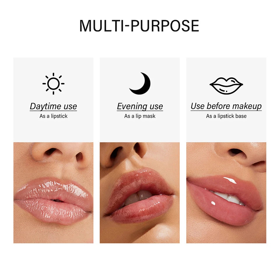 Moisturizing Peptide Lip Treatment | Lip Mask Gel | Removes Dead Skin | Lipstick Base | Lip Cream | Lip Care Mask | 10ml | 1 Piece