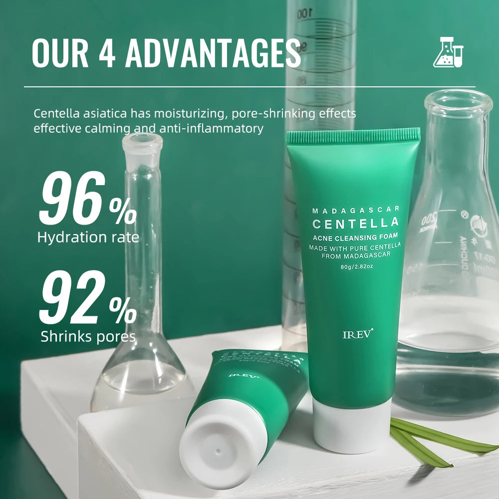Centella Deep Cleaning Foam Facial Cleanser – Moisturizing &amp; Nourishing