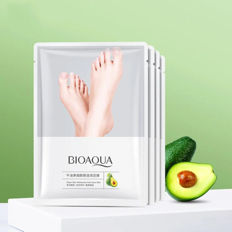 Avokado Peeling Ayak Maskeleri – Nemlendirici ve Peeling Pedikür Çorapları (5 Çift)